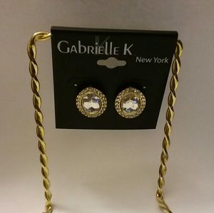 Gabriella K New York  Sulver Diamond Earrings